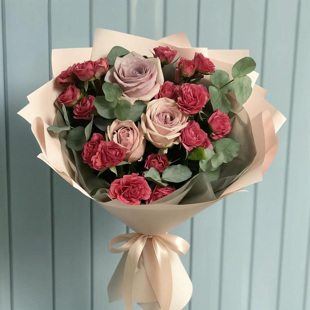 Букет цветов из: Гвоздики и Розы в Умёте