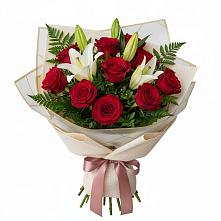 Букет цветов из:  Лилии и Розы в Умёте