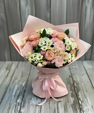 Букет цветов из:  Гвоздики, Розы и Хризантемы в Умёте