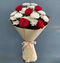 Букет цветов из:  Розы и Хризантемы в Умёте