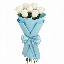 Букет 7 белых роз Проуд в Умёте