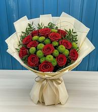 Букет цветов из:  Розы и Хризантемы #REPLACE_PRED# Умёте