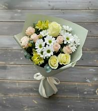 Букет цветов из:  Альстромерии, Розы и Хризантемы в Умёте